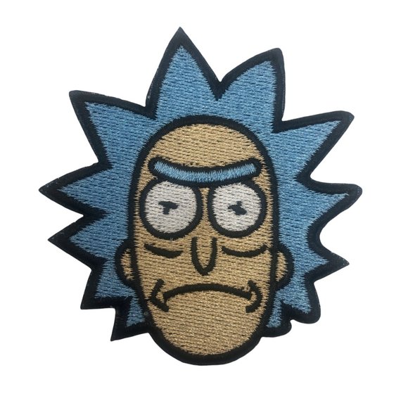 Rick And Morty Angry Face Patch Embroidered Iron On Sew Cartoon Science Fiction - Picture 1 of 2